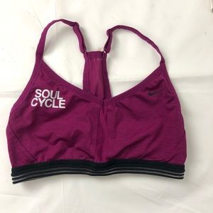 Nike Soul Cycle magenta racerback sports bra